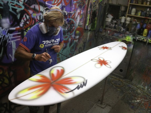 Custom Made  7.6FT Mini Malibu with Flower Airbrush