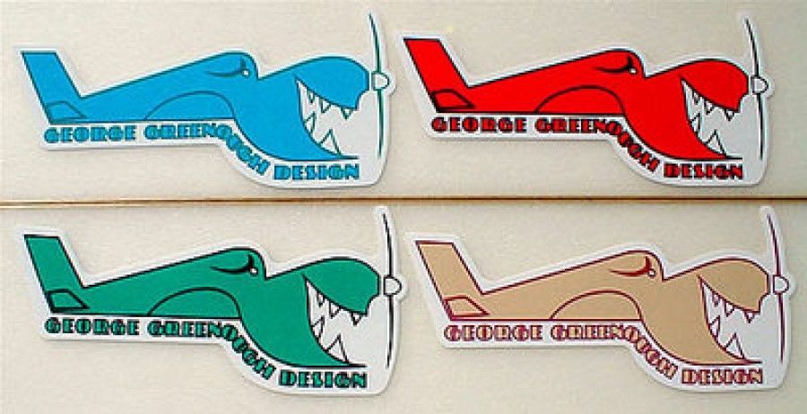 George Greenough Airplane Logo Car Sticker